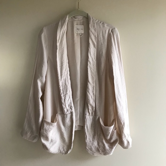 silence + noise Jackets & Blazers - Silence and Noise Ivory Sheer Panel Blazer sz M